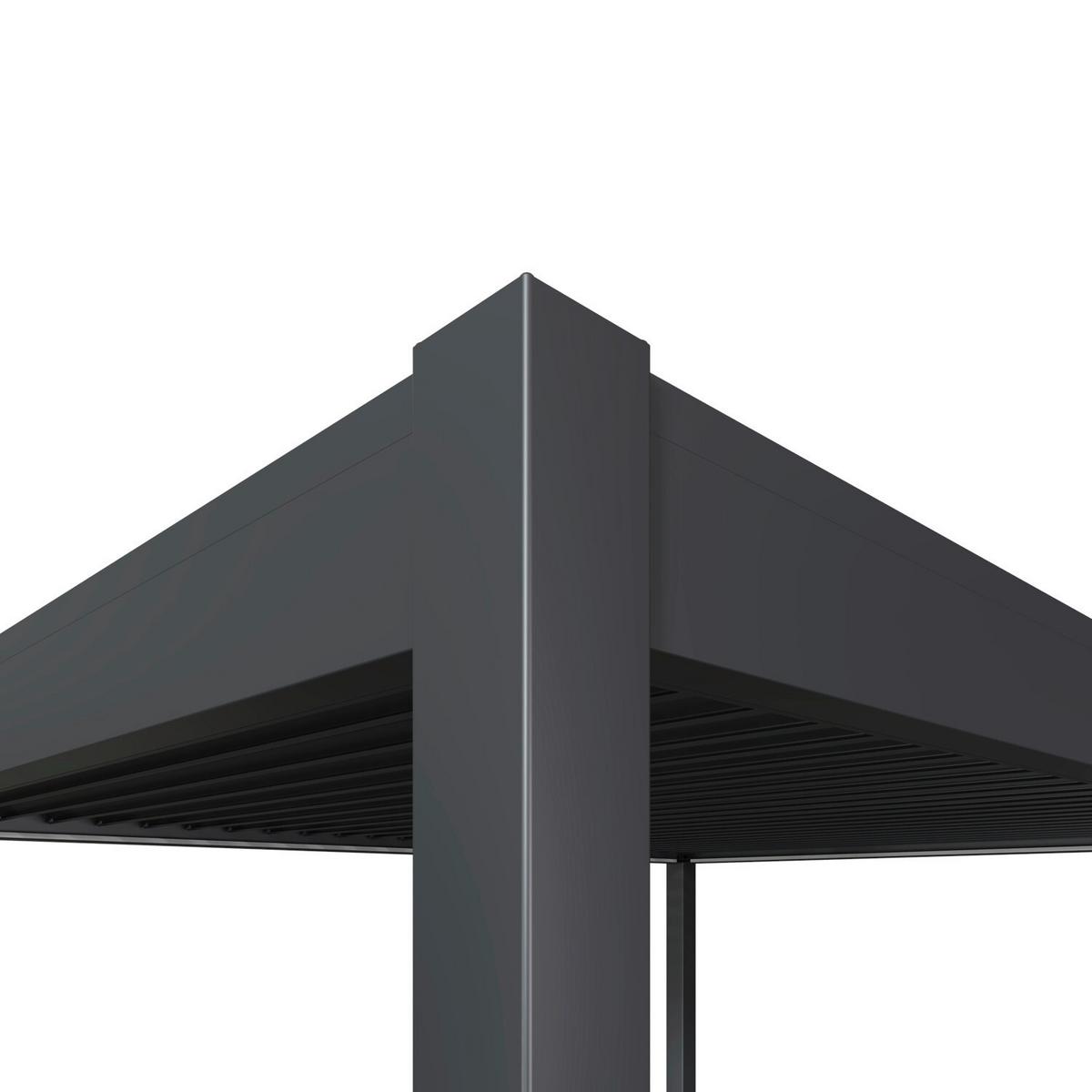 PERGOLA DELUXE PLUS 4X4M ANTHRAZIT - Anthrazit, Basics, Metall (400/255/400cm) - Gardenson