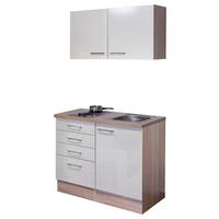 Majhna Kuhinja Z Aparati Nepal, Kašmir, Barva Hrasta - barve nerjavečega jekla/kašmir, Moderno, kovina/leseni material (100cm) - FlexWell