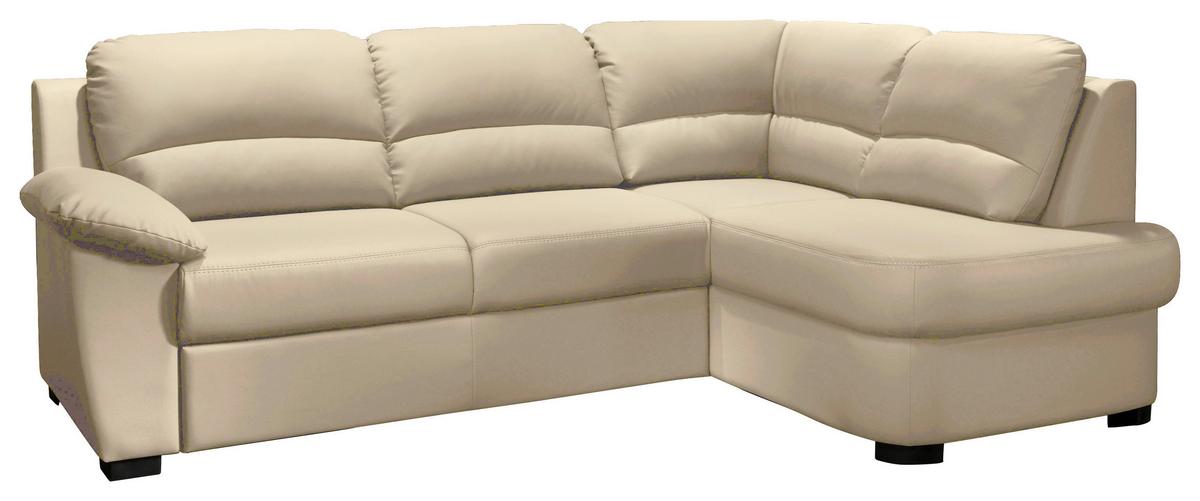 Wohnlandschaft "Danilo" , beige - Beige/Schwarz, KONVENTIONELL, Kunststoff/Textil (240/45/165cm) - MID.YOU