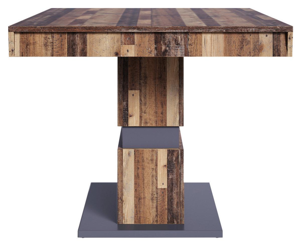 Esstisch ''Matthew'', Anthrazit/Alteiche - Alteiche/Anthrazit, KONVENTIONELL, Holzwerkstoff (140/90/75cm) - MID.YOU