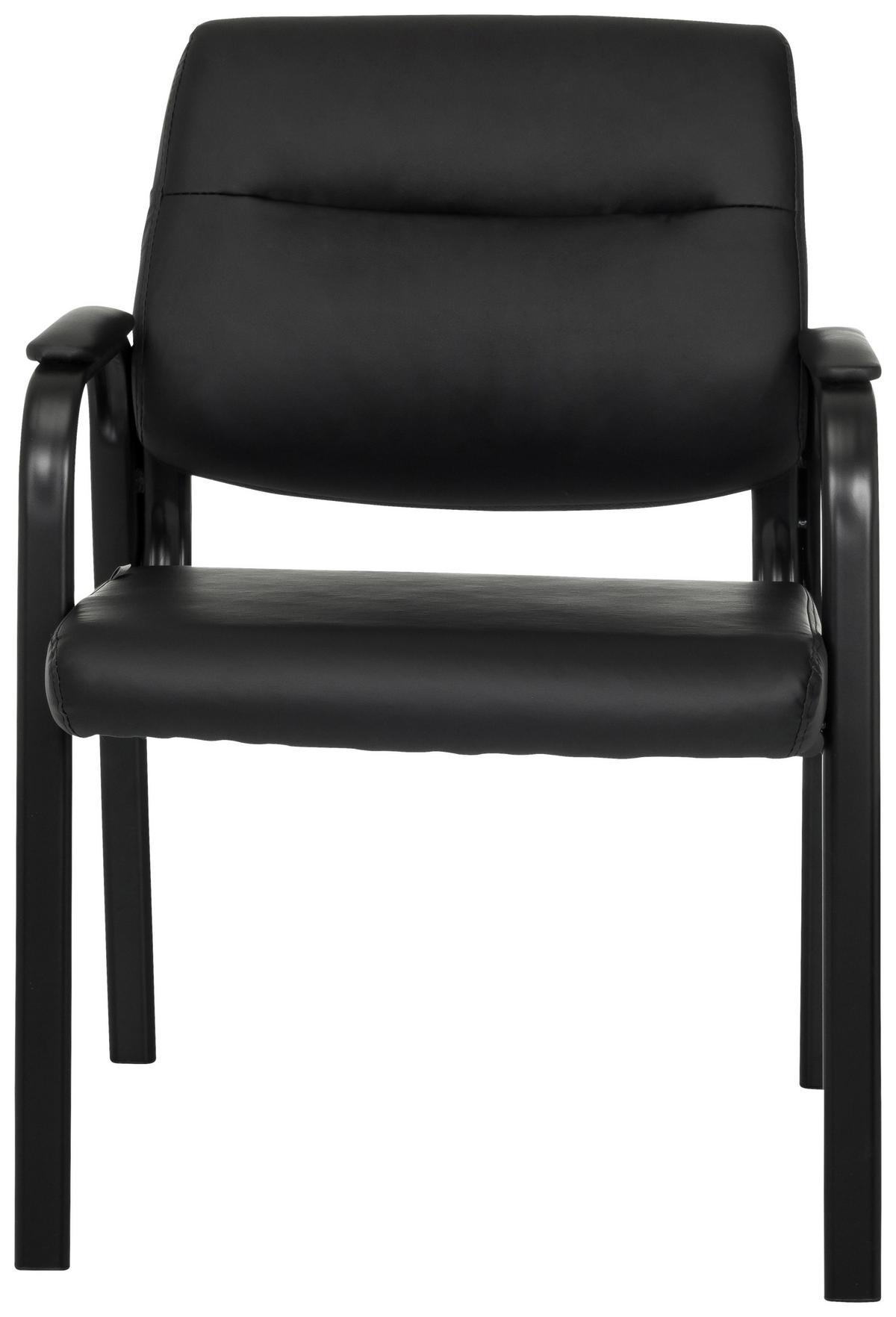 Konferenčni Stol Advie V Pu, Črna - črna, Moderno, kovina/usnje (60/85/64cm) - MID.YOU