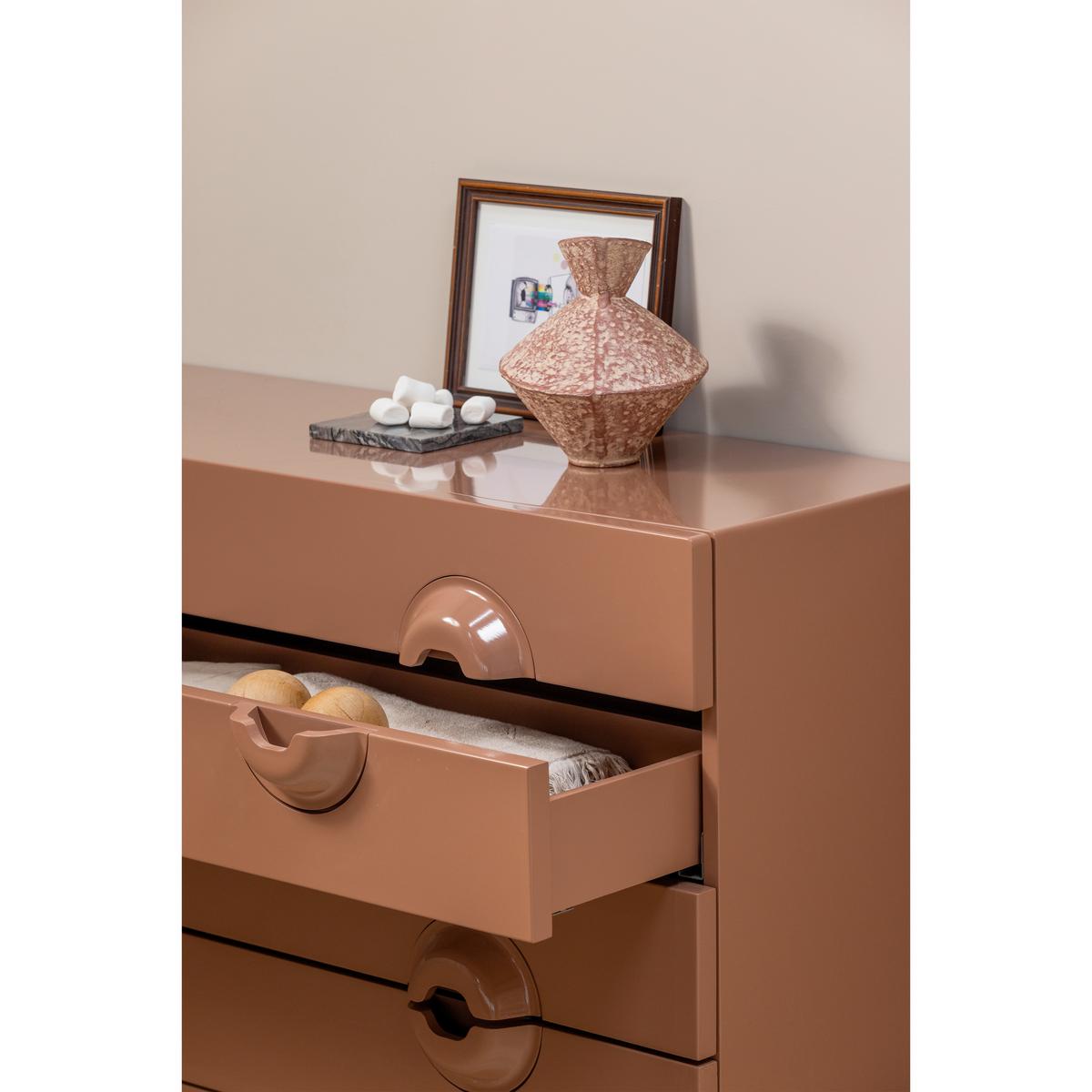 Kommode Merge Altrosa B: 110 cm - Altrosa, Design, Holz/Metall (110/89/44cm) - Livetastic