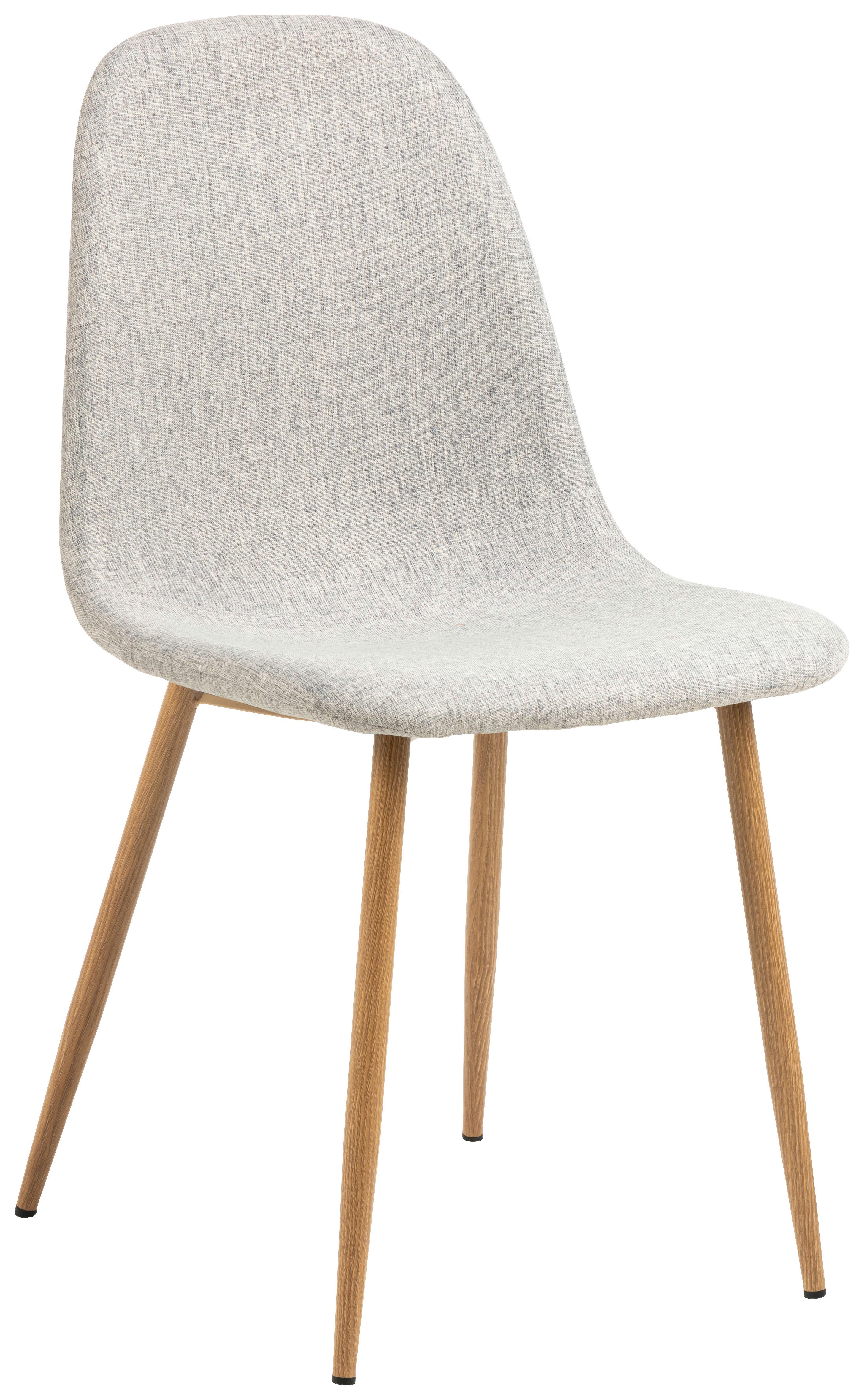 KRZESŁO CELIA - kolor dębowy/jasnoszary, Trend, metal/tkanina (44/86/54cm)
