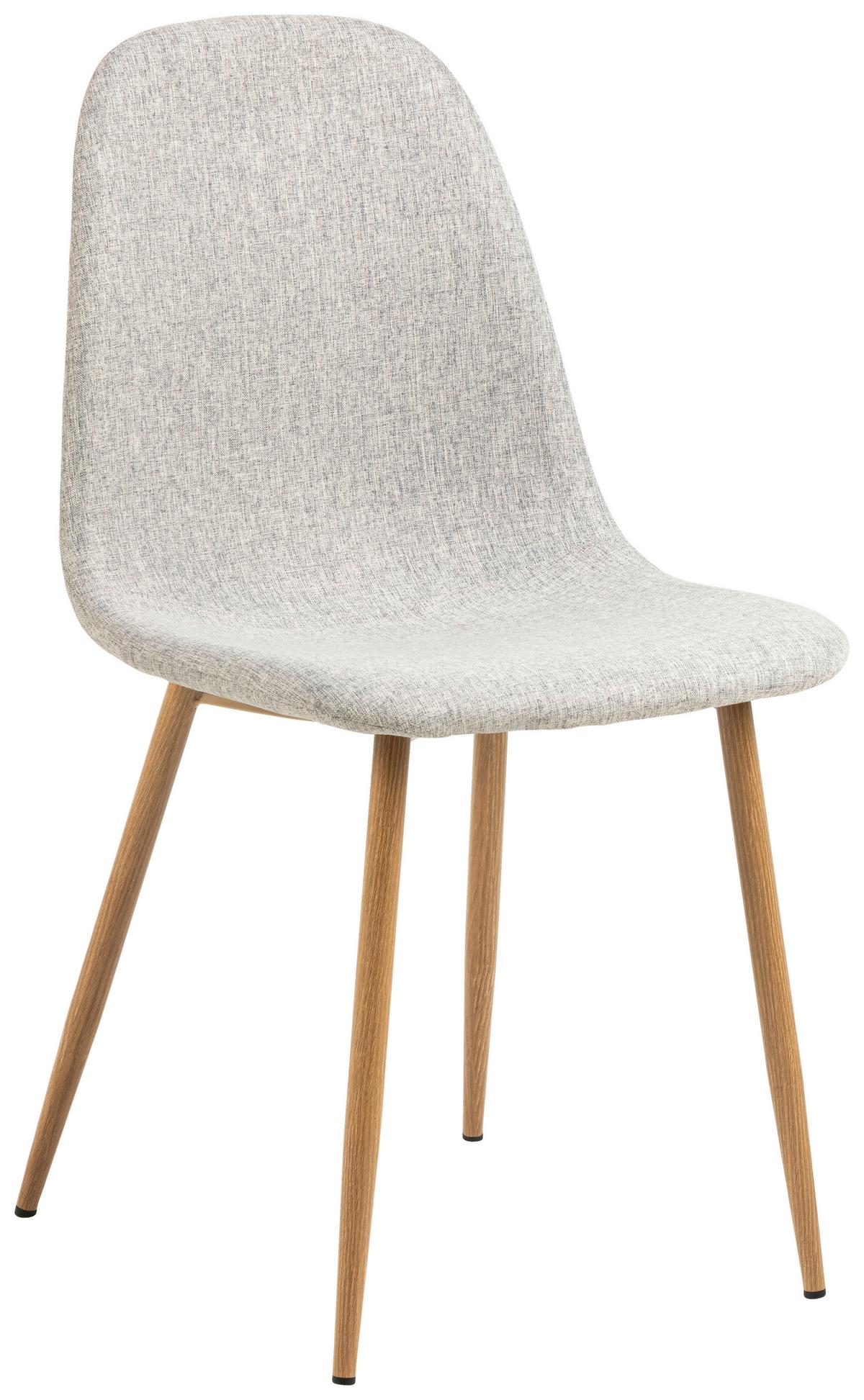 KRZESŁO CELIA - kolor dębowy/jasnoszary, Trend, metal/tkanina (44/86/54cm)
