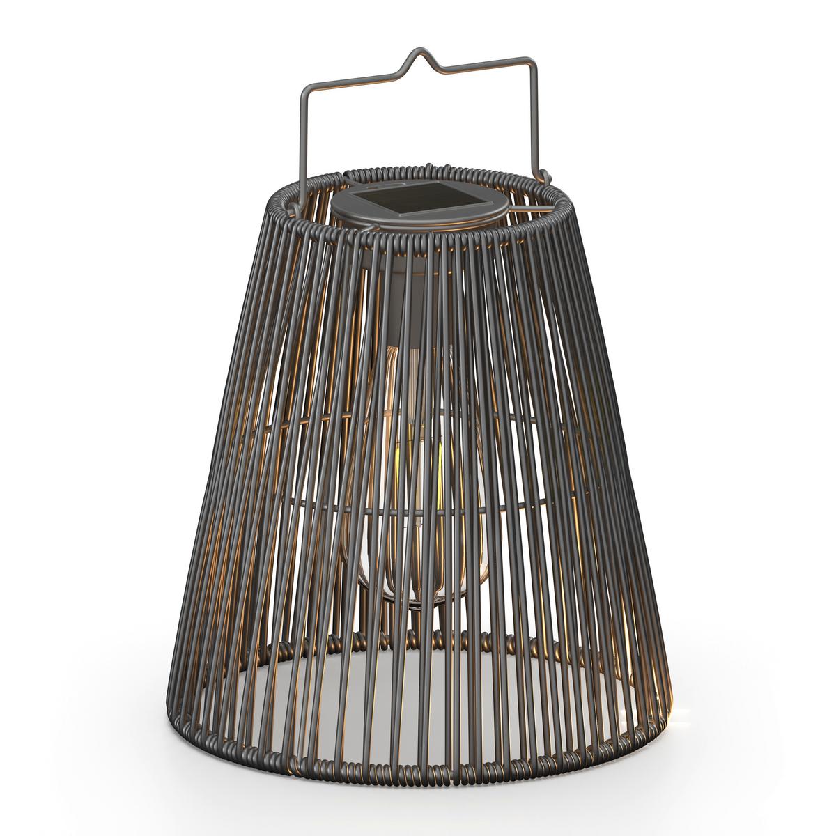 Solarleuchte Glow Schwarz Metall/Kunststoff - Schwarz, MODERN, Kunststoff/Metall (20,5/26/20,5cm) - Bessagi Garden