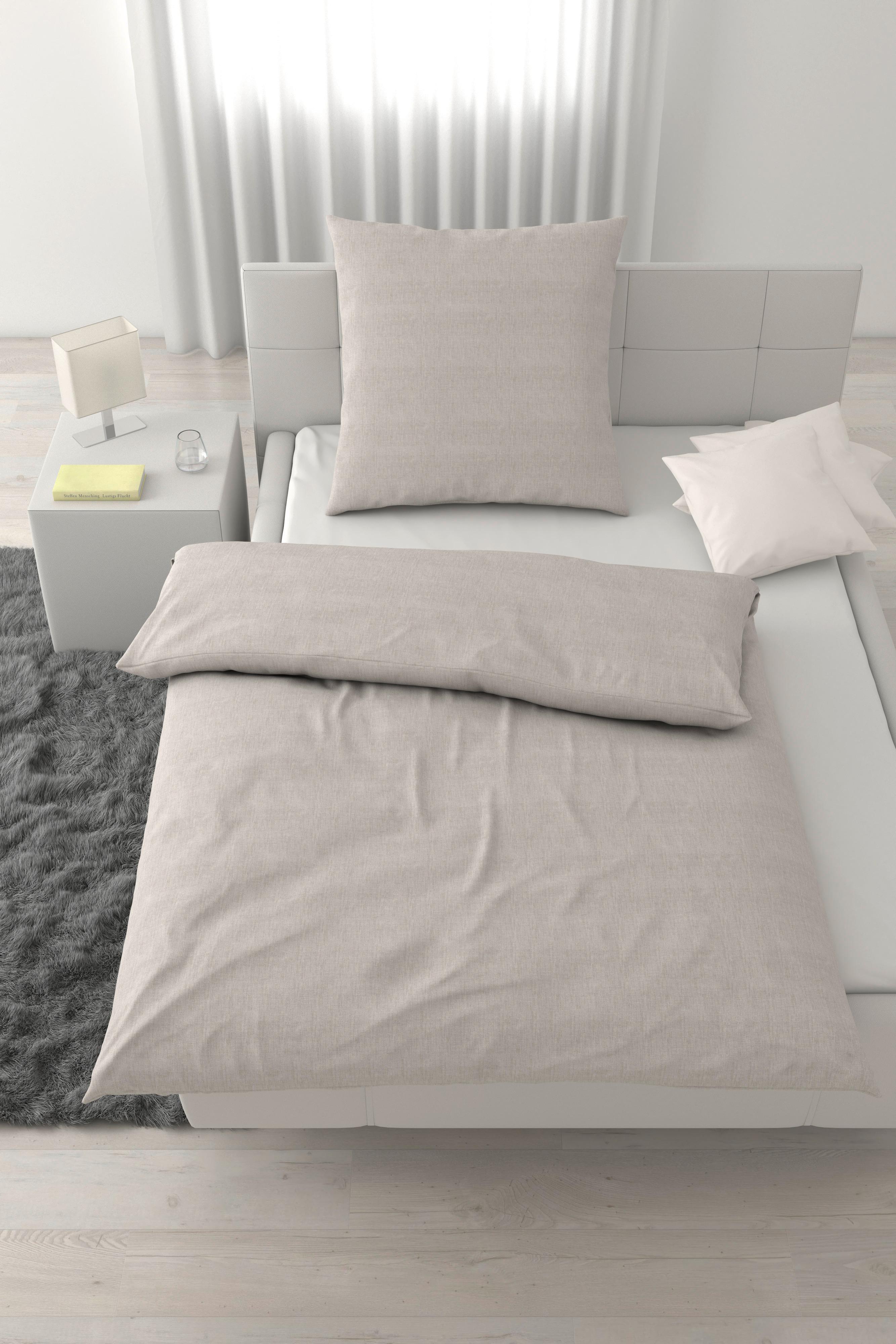Bettwäsche TY XL Hellgrau ca. 155x220cm - Hellgrau, Textil (155/220cm) - Mömax