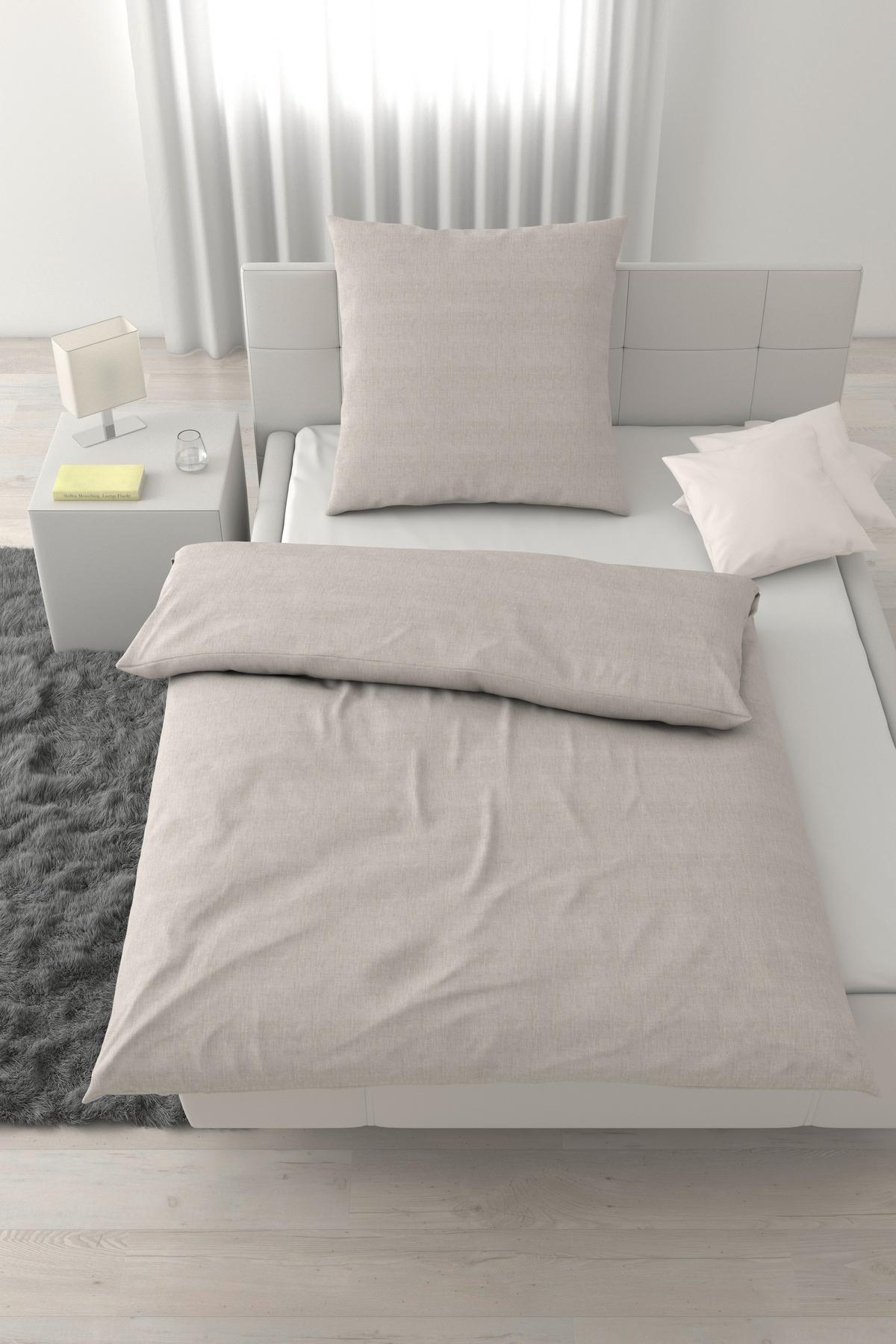 Bettwäsche TY XL Hellgrau ca. 155x220cm - Hellgrau, Textil (155/220cm) - Mömax
