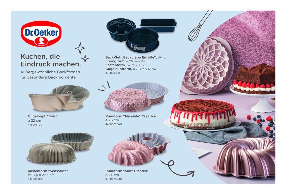 ZESTAW FORM DO PIECZENIA 8885 - ciemnoniebieski, Basics, metal - Dr.Oetker