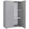 Schuhschrank LONA Grau ca. 70x110x39cm - Silberfarben/Schwarz, Design, Holzwerkstoff/Kunststoff (70/110/39cm) - MID.YOU