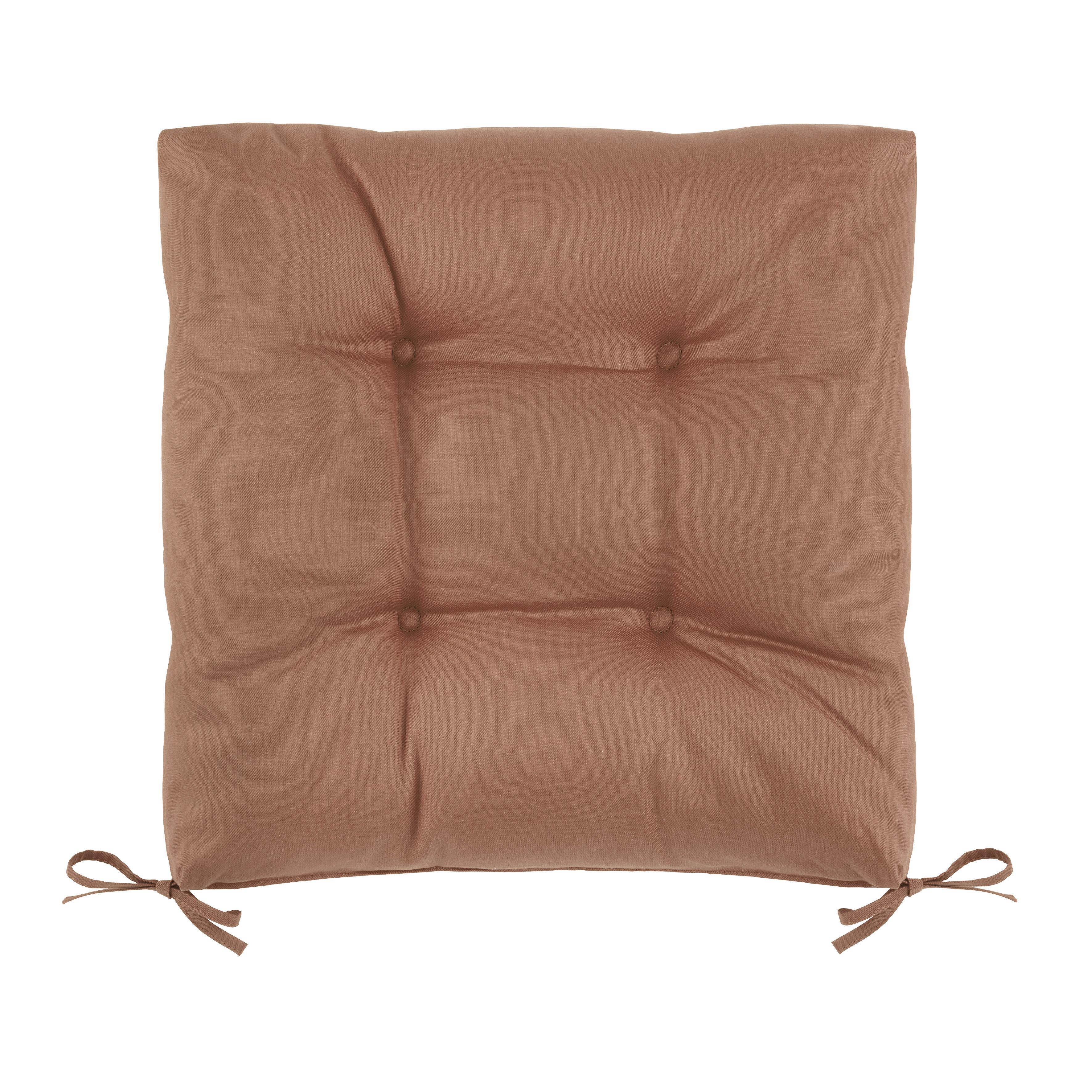 Sitzkissen Elli Mokka ca. 40x40cm - Mokka, KONVENTIONELL, Textil (40/40/7cm) - Mömax