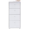 Komoda Tempra 2 - bijela/boje aluminija, Konvencionalno, drvni materijal/plastika (38,6/85,5/34,8cm) - Based