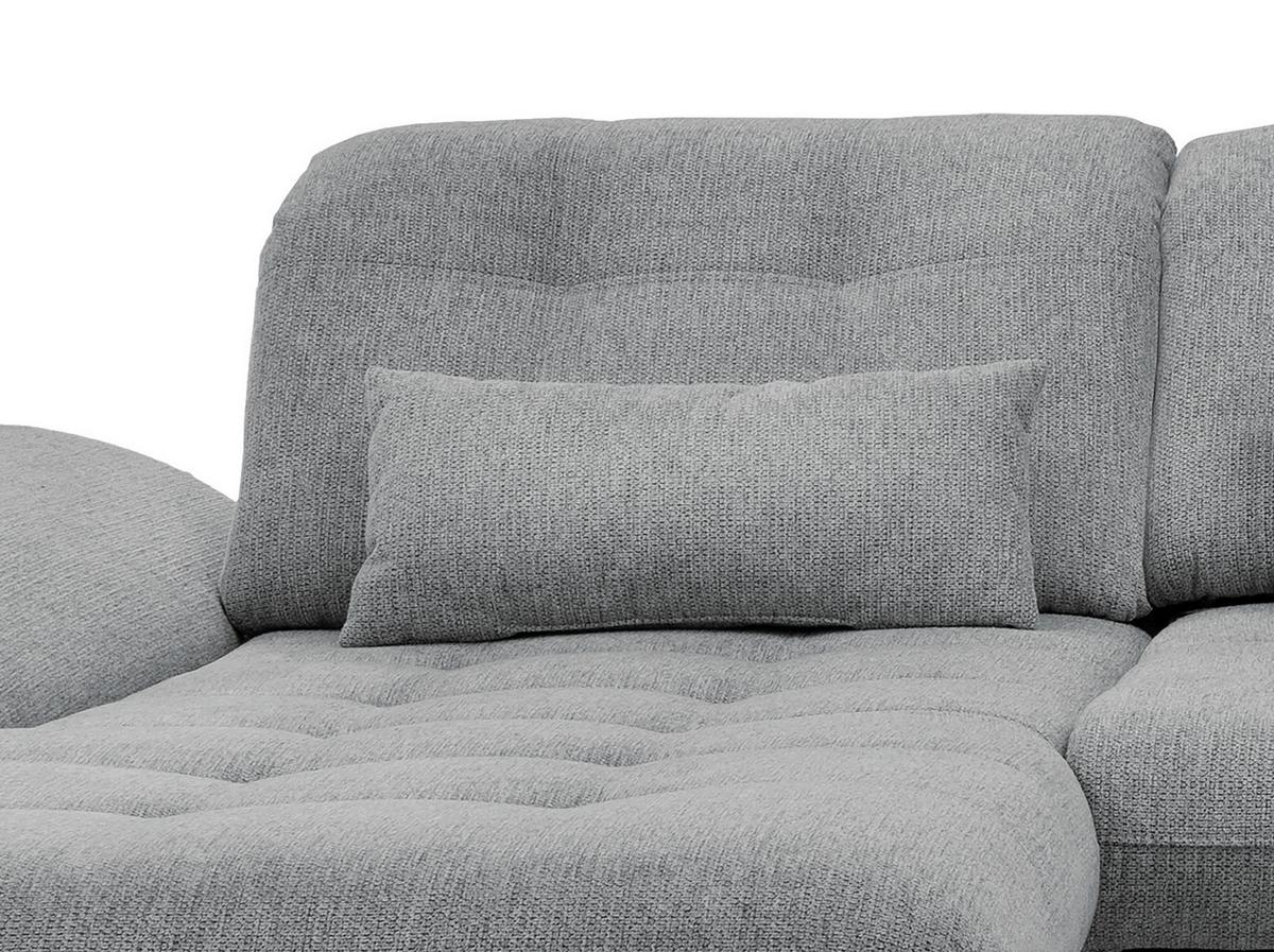 Ecksofa Rigatti mit Bettkasten ca. 184x314 cm Silberfarben - Chromfarben/Anthrazit, MODERN, Textil/Metall (184/314cm) - Livetastic