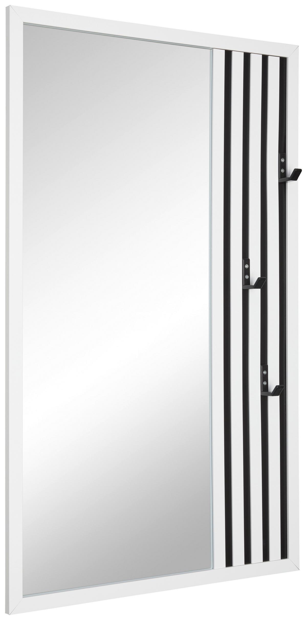 Cuier cu montare pe perete SAVANNAH - alb, Trend, sticlă/material pe bază de lemn (60/100/1,63cm) - Modern Living