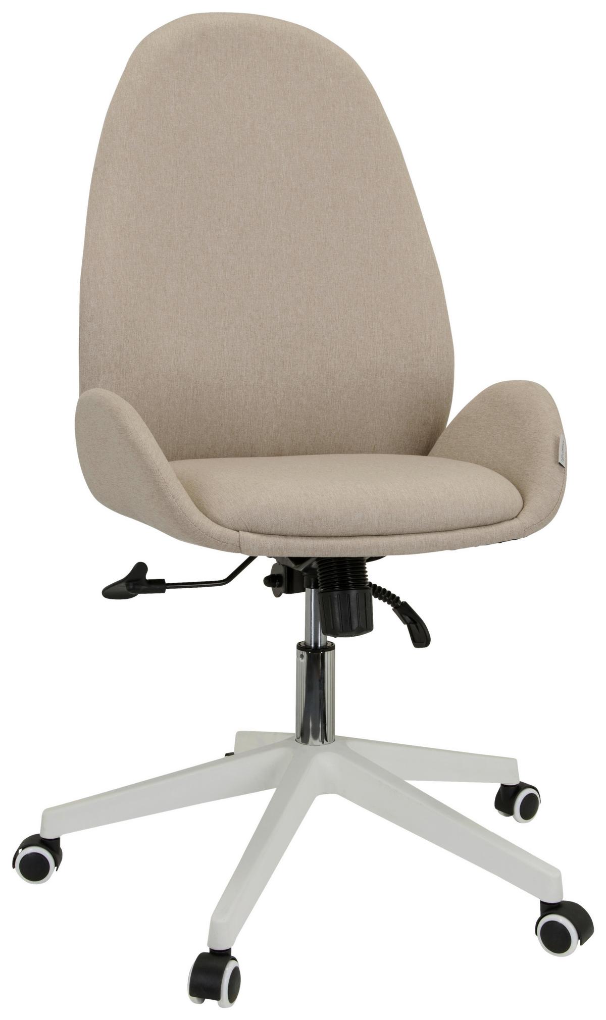 Vrtljivi Stol Avea I, Bež - bela/bež, Basics, umetna masa/tekstil (56/104/58cm) - MID.YOU