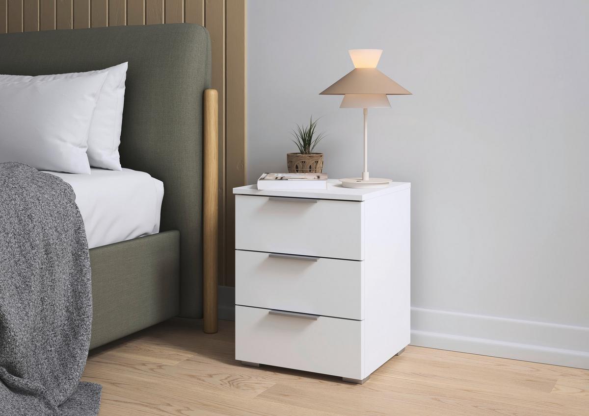 NOPTIERA MARS 3L - alb, Basics, material pe bază de lemn (40/52/40cm) - Modern Living