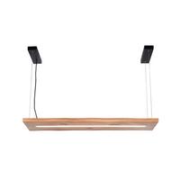 LED-Hängeleuchte Palma max. 25 Watt - Schwarz/Naturfarben, Natur, Holz/Kunststoff (100/28/125cm) - Paul Neuhaus