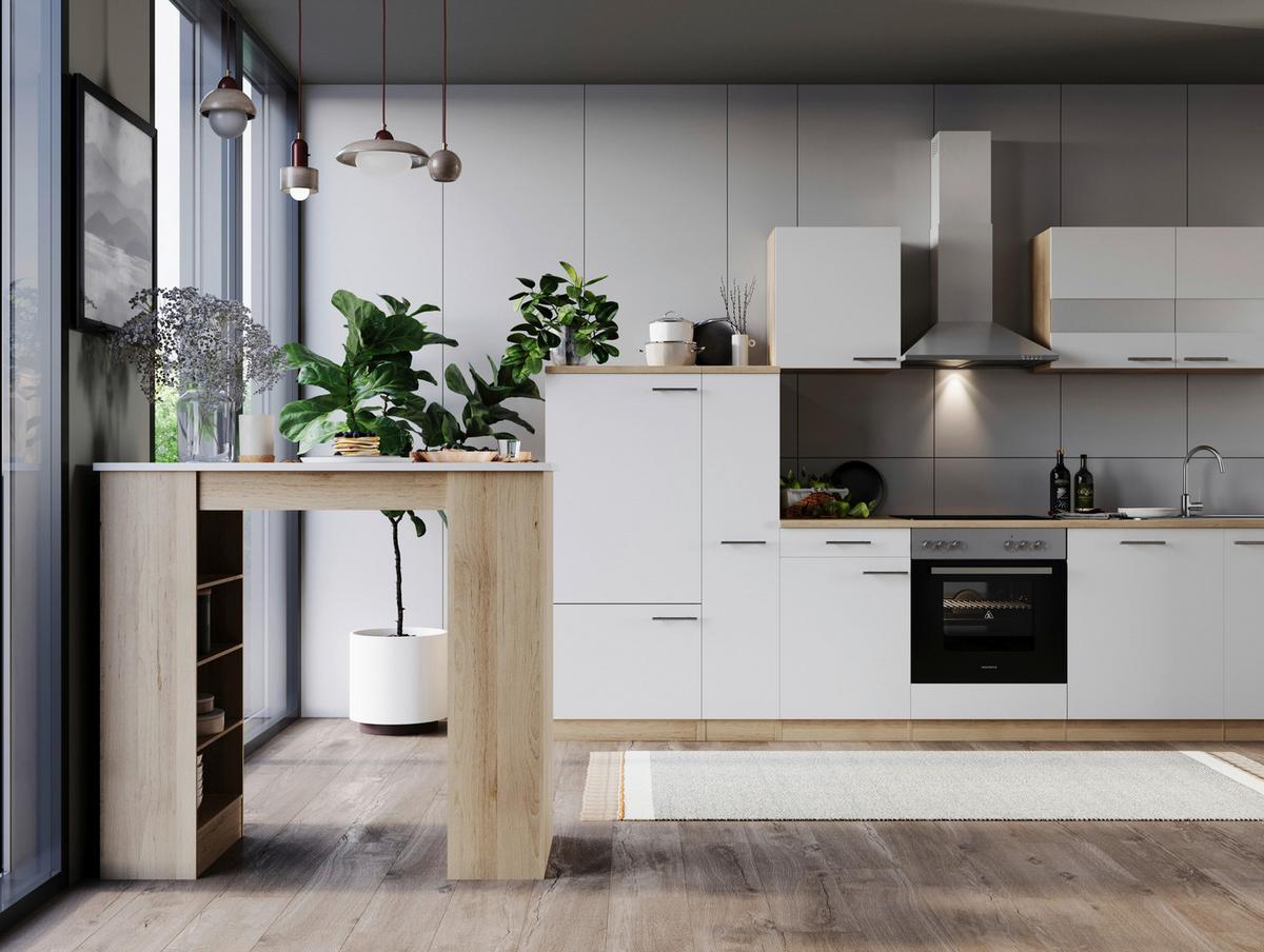 Barska Miza Merle, Barva Hrasta, Bela, 103x50cm - barve hrasta/bela, Design, leseni material (103/50/115cm) - Respekta