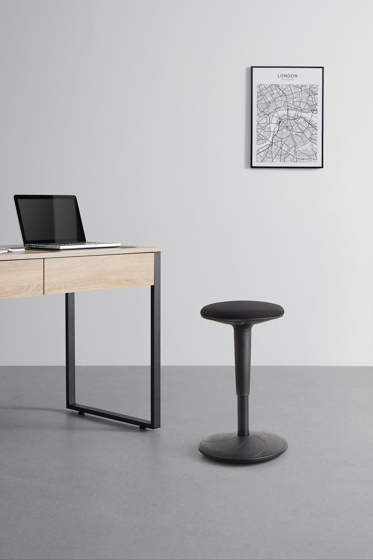 Hocker in Schwarz - Schwarz, Design, Kunststoff/Textil (37/55,5-73,5/39cm) - Mömax