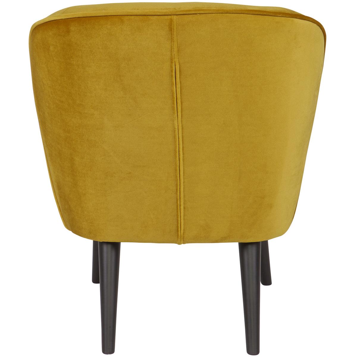 Sessel Sara Gelb - Gelb/Schwarz, Design, Holz/Textil (59/71/70cm) - Livetastic