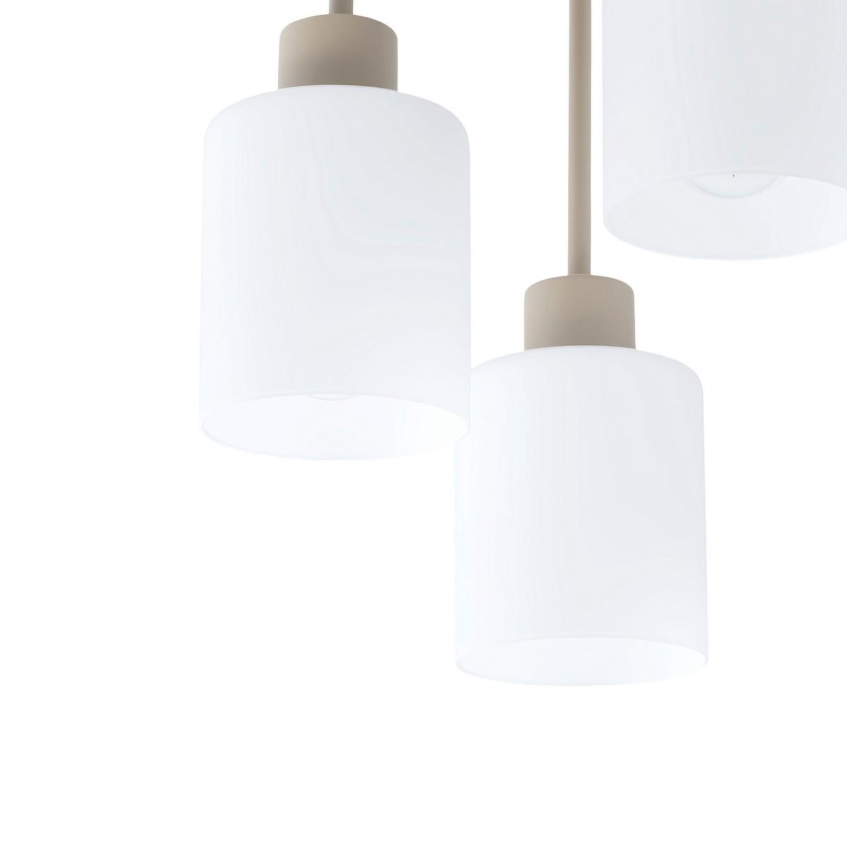 LAMPA WISZĄCA KINGA - biały/kolor piaskowy, Trend, metal/szkło (27/36cm) - Novel