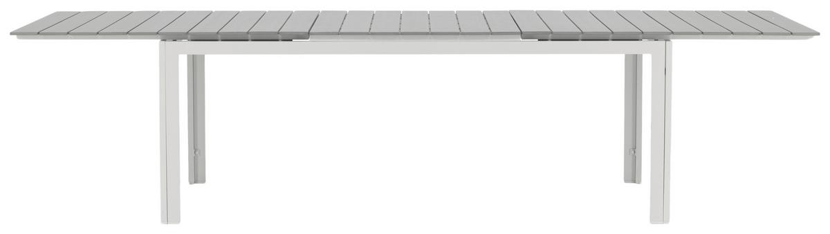 GARTENTISCH LEVELS - Weiß/Grau, KONVENTIONELL, Metall (229/100/75cm) - Gardenson