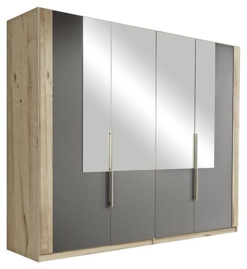 Omara S Klasičnimi Vrati Complete - aluminij/siva, Moderno, umetna masa/steklo (228/213/60cm) - Modern Living