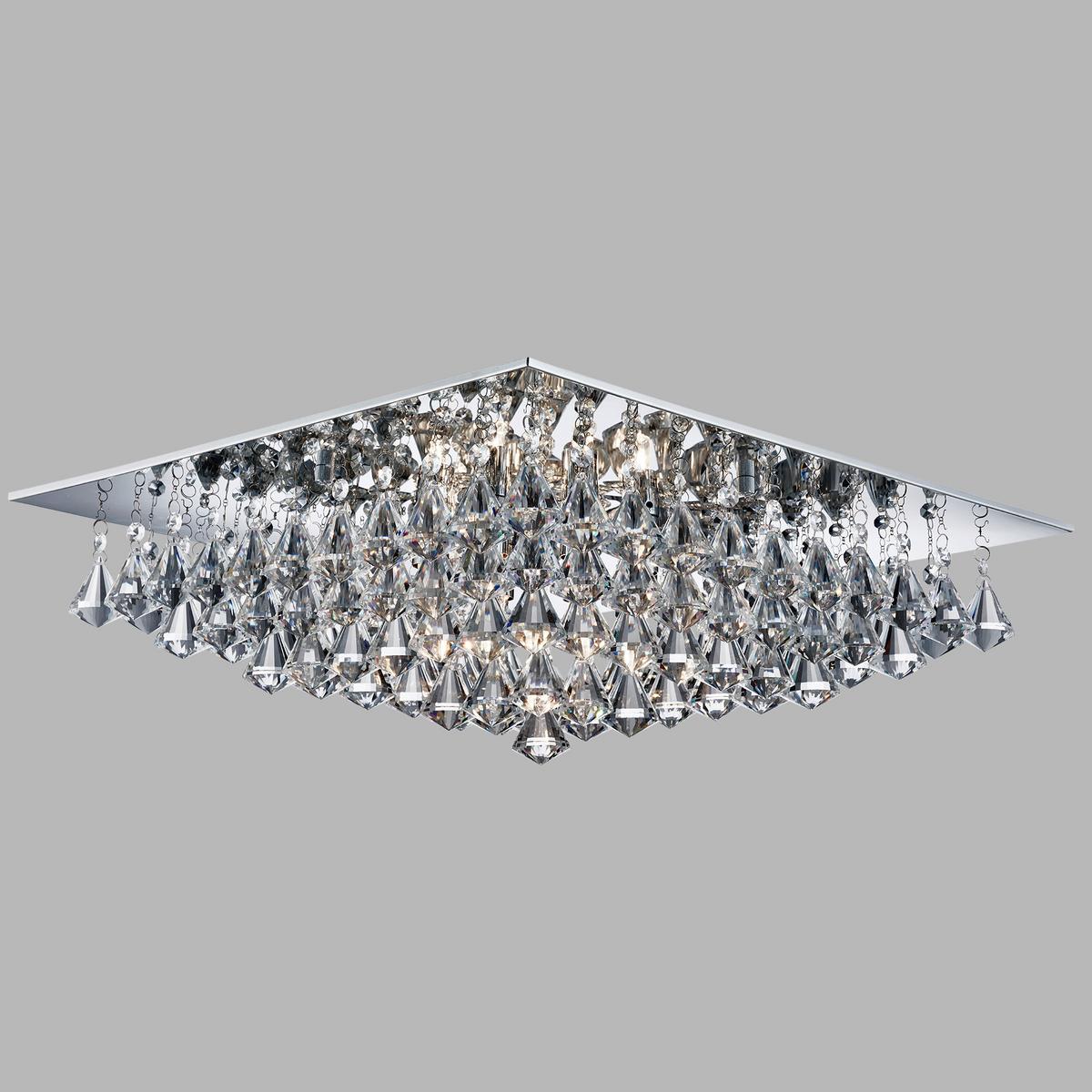 Mennyezeti Lámpa Hanna 8lt 7308-8cc - átlátszó, Design, üveg/fém (55/55/22cm)