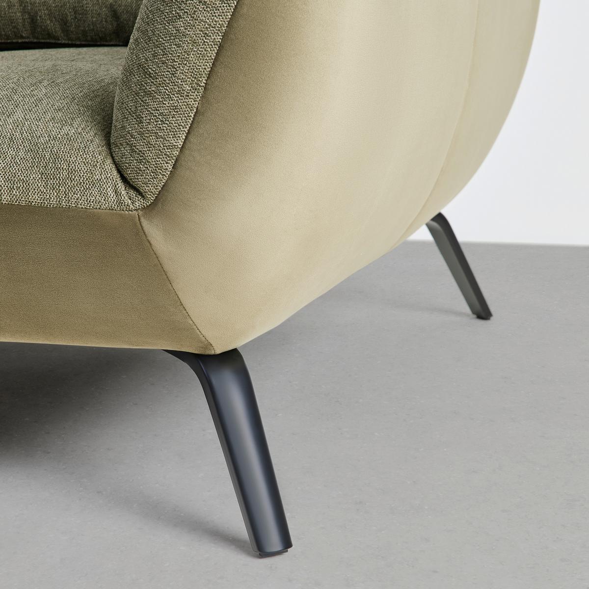 Wohnlandschaft Trendy Olivgrün - Schwarz/Olivgrün, MODERN, Holzwerkstoff/Textil (250/310cm) - Premium Living