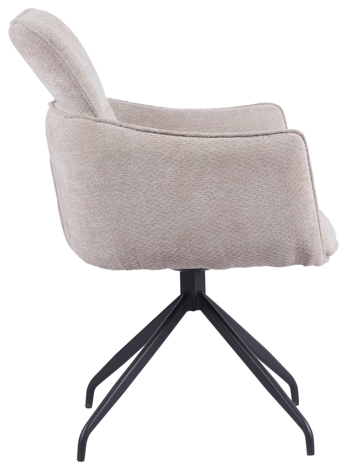 Stolica Lord - bež/crna, Basics, drvo/metal (59/88/63cm) - Premium Living