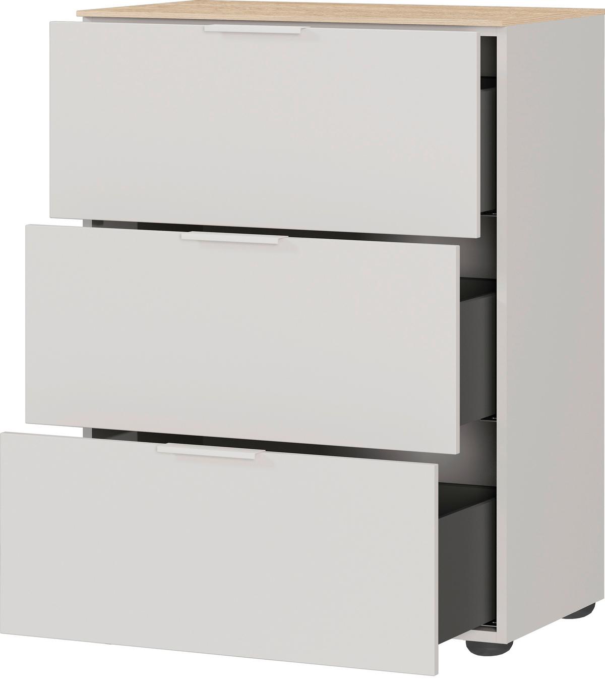 Kommode Gw-Savoca - Kaschmir/Eichefarben, Modern, Holzwerkstoff/Metall (68/98/40cm) - Mömax
