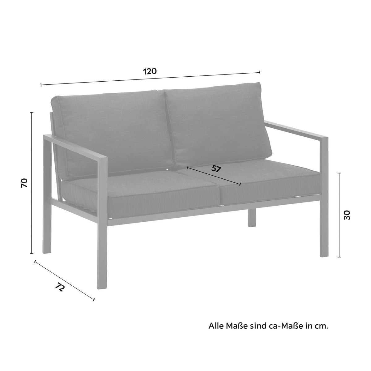KOMPLET MEBLI TARASOWYCH ARIANNA - czarny, Modern, tworzywo sztuczne/metal (120/70/72cm) - Bessagi Garden