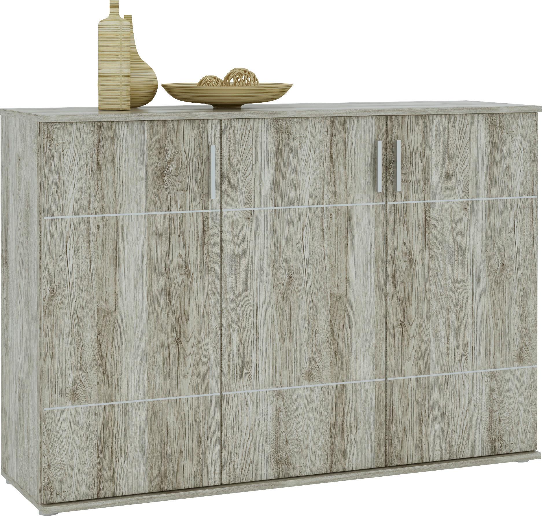 Comodă JONAS - culoare lemn stejar, Modern, material pe bază de lemn (131,7/92,2/38,5cm) - Modern Living