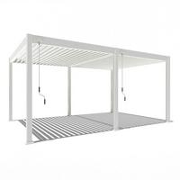 Pergola Superior, Bela, 3,6x5,3m - bela/visoki sijaj, Basics, kovina (360/255/530cm) - Gardenson