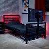 Gamingbett Basecamp 90x190cm Ohne TV Schwarz - Schwarz, MODERN, Metall (90/190cm) - X Rocker
