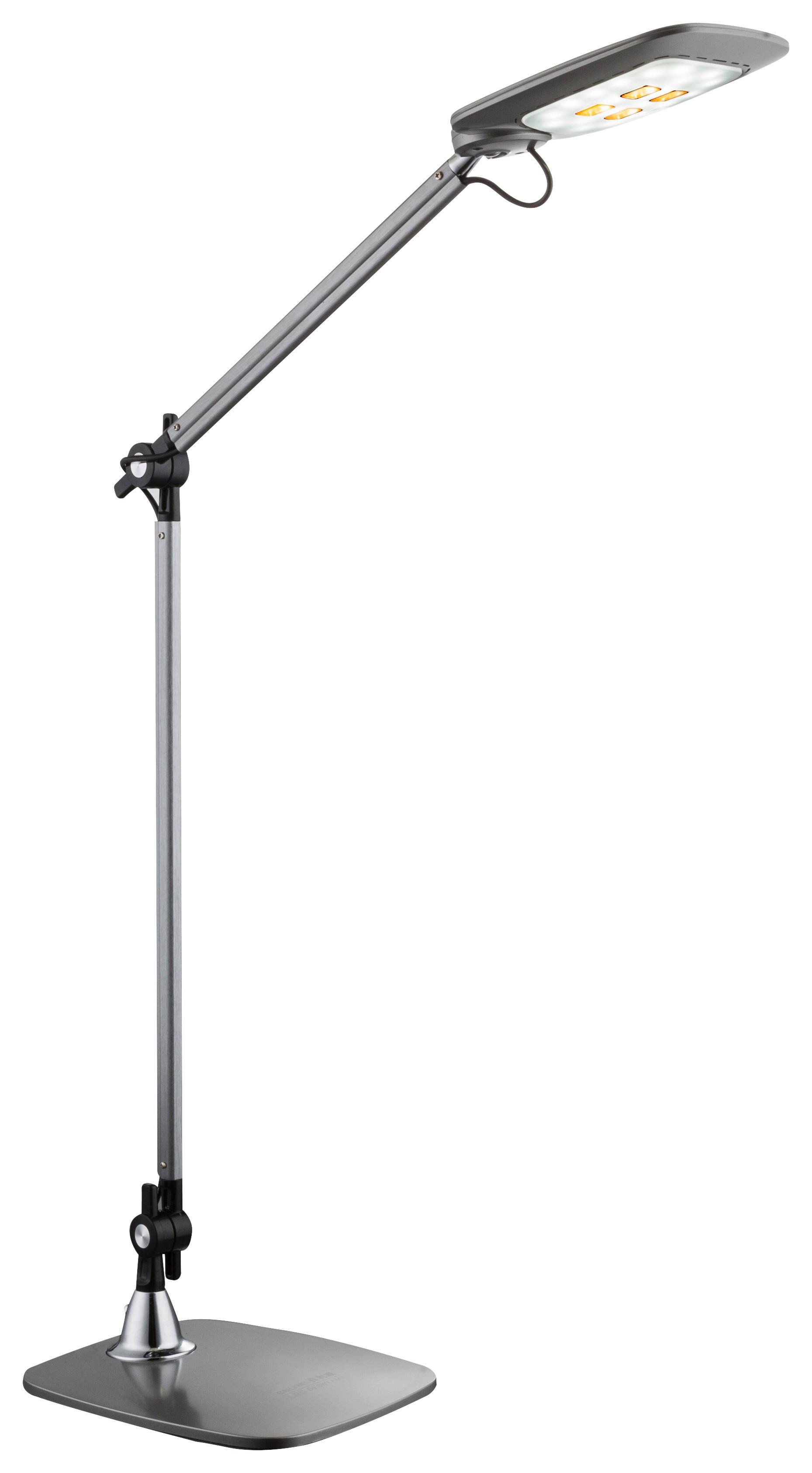 Namizna Led-svetilka Sonya, S Sijalko - siva/črna, Design, kovina/umetna masa (49/17,9/96cm) - Globo