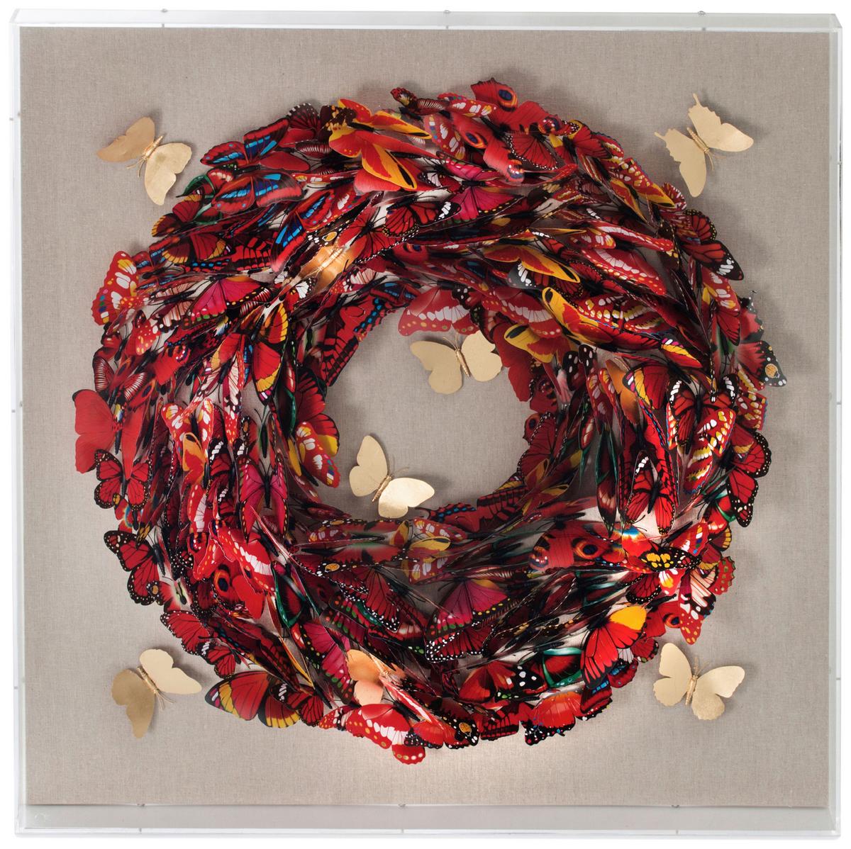 BILD SCHMETTERLING - Multicolor, Lifestyle, Holzwerkstoff (80/80/8cm) - Kayoom