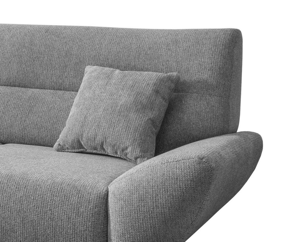 Wohnlandschaft Drago Silberfarben Chenille - Wildeiche/Silberfarben, MODERN, Holz/Textil (166/290cm) - MID.YOU