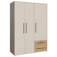 Omara S Klasičnimi Vrati Mokkaris, Peščena Barva - črna/barve hrasta, Konvencionalno, umetna masa/leseni material (144,4/200,1/58,8cm) - Modern Living
