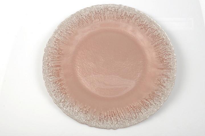 PODTALERZ 349133P - różowy, Trend, szkło (33qm) - Novel