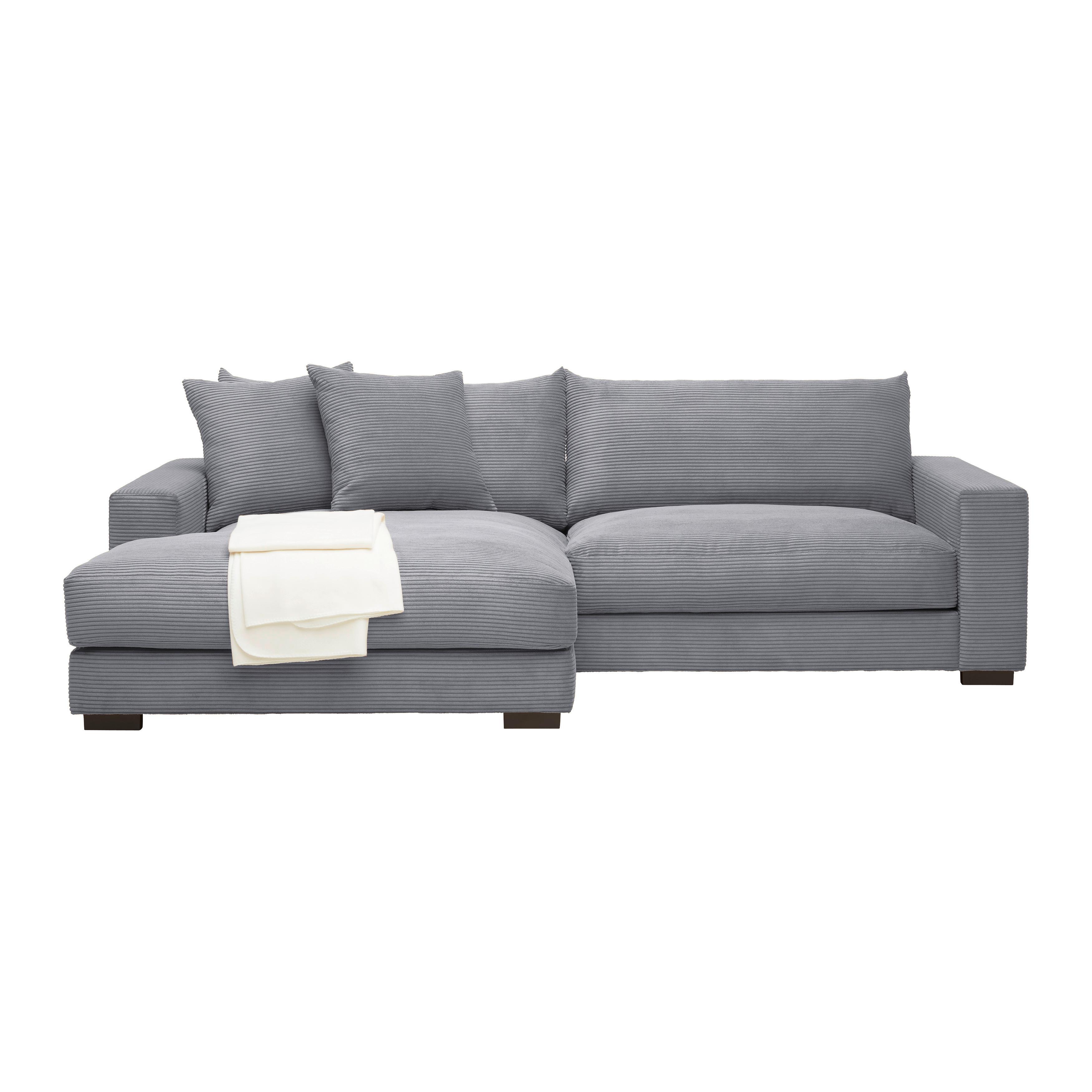 Wohnlandschaft Pedro in Grau - Grau, MODERN, Textil (180/265cm) - Based