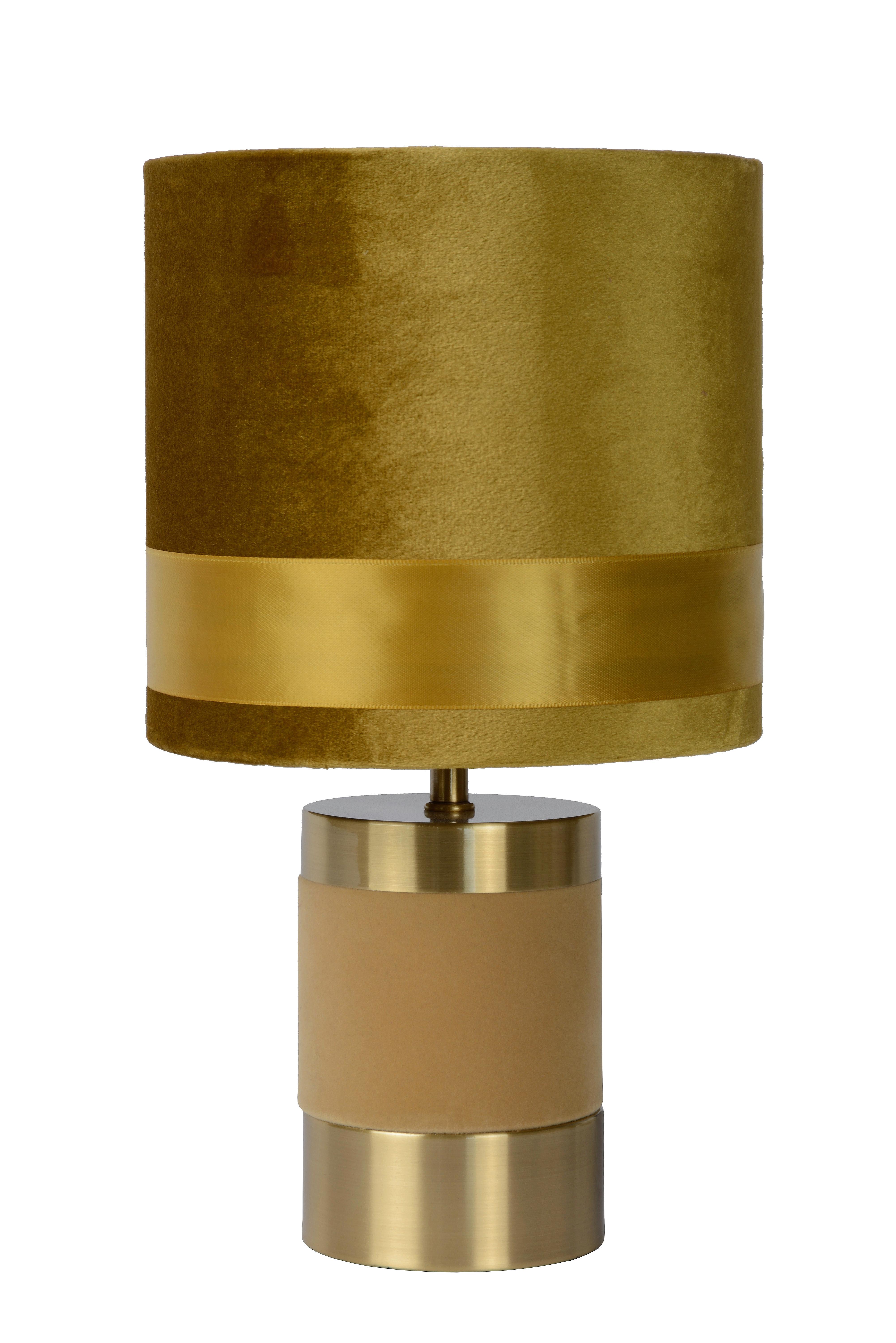 Tischleuchte 10500/81/34 Frizzle - Gelb/Goldfarben, Design, Textil/Metall (18/32cm) - Lucide