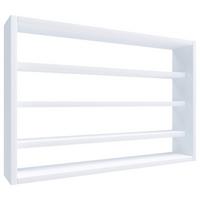 Stenski Regal Osado M, Bela - bela, Design, leseni material (60/40/10cm) - MID.YOU