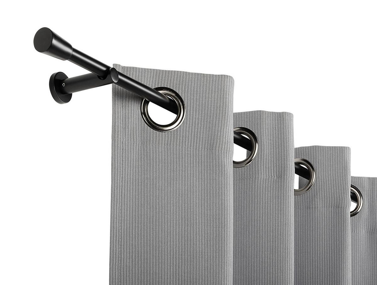 KARNISZ DRĄŻKOWY - ZESTAW 13/16MM TELESKOPGARNITUR MINO - czarny, Design, metal (100-190cm) - Homeware