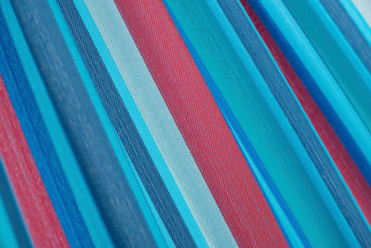 Hängematte Classic Double Hammock Blau/Rot - Blau/Kirschrot, KONVENTIONELL, Textil (160/350cm) - La Siesta