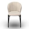 STOL ZOEY - beige/svart, Modern, metall/trä (48/79/61cm) - Bessagi Home