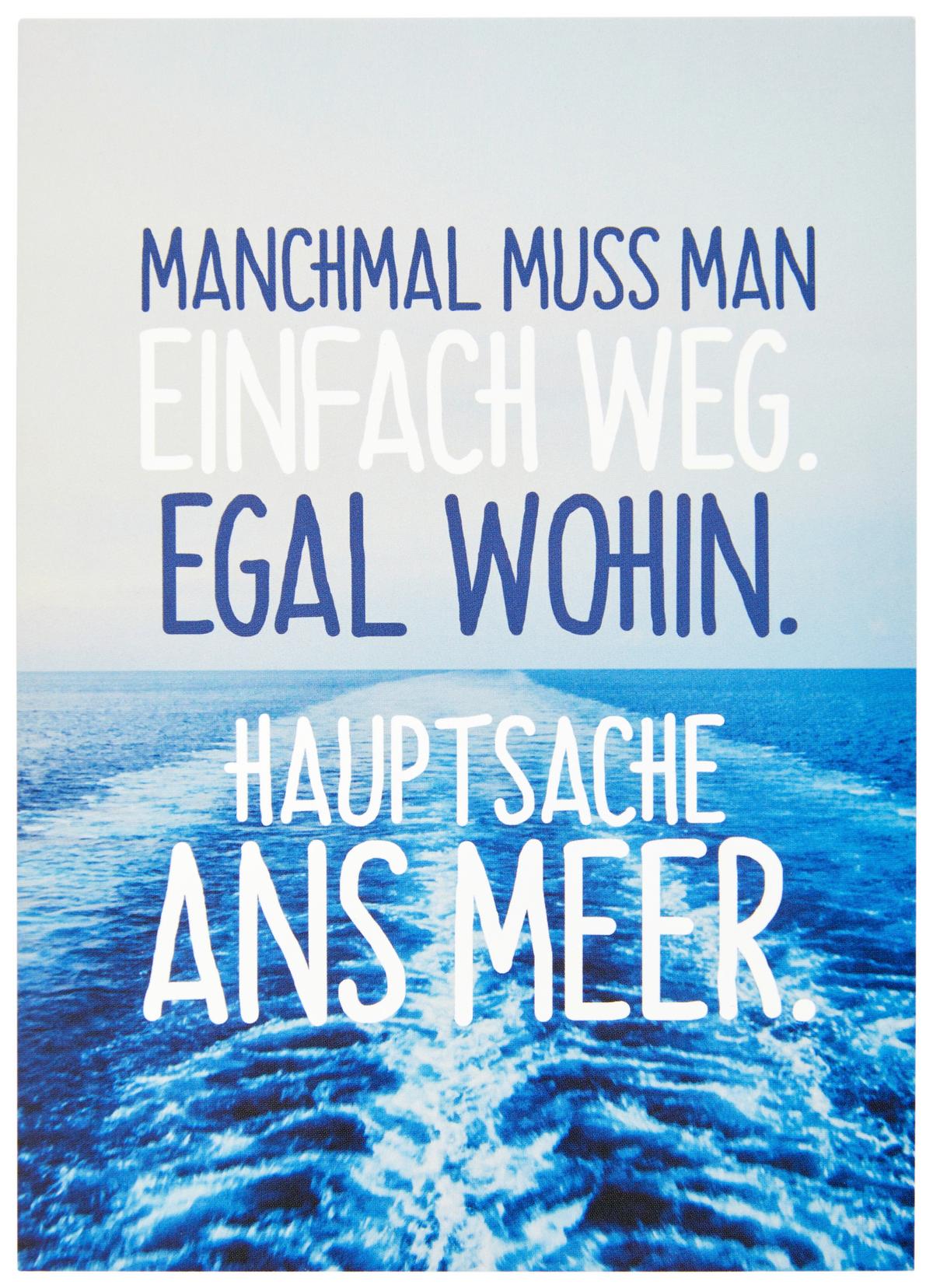 Postkarte Statements in Blau - Multicolor, Papier (10,5/14,8cm) - VS Visual Statements