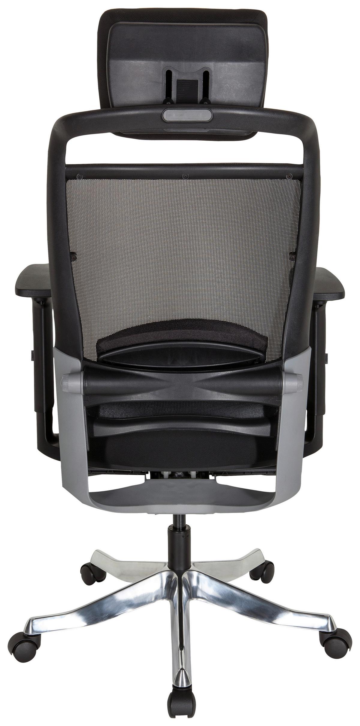 Pisarniški Stol Ikast I, Črna - srebrne barve/črna, Moderno, kovina/umetna masa (68/120/55cm) - MID.YOU