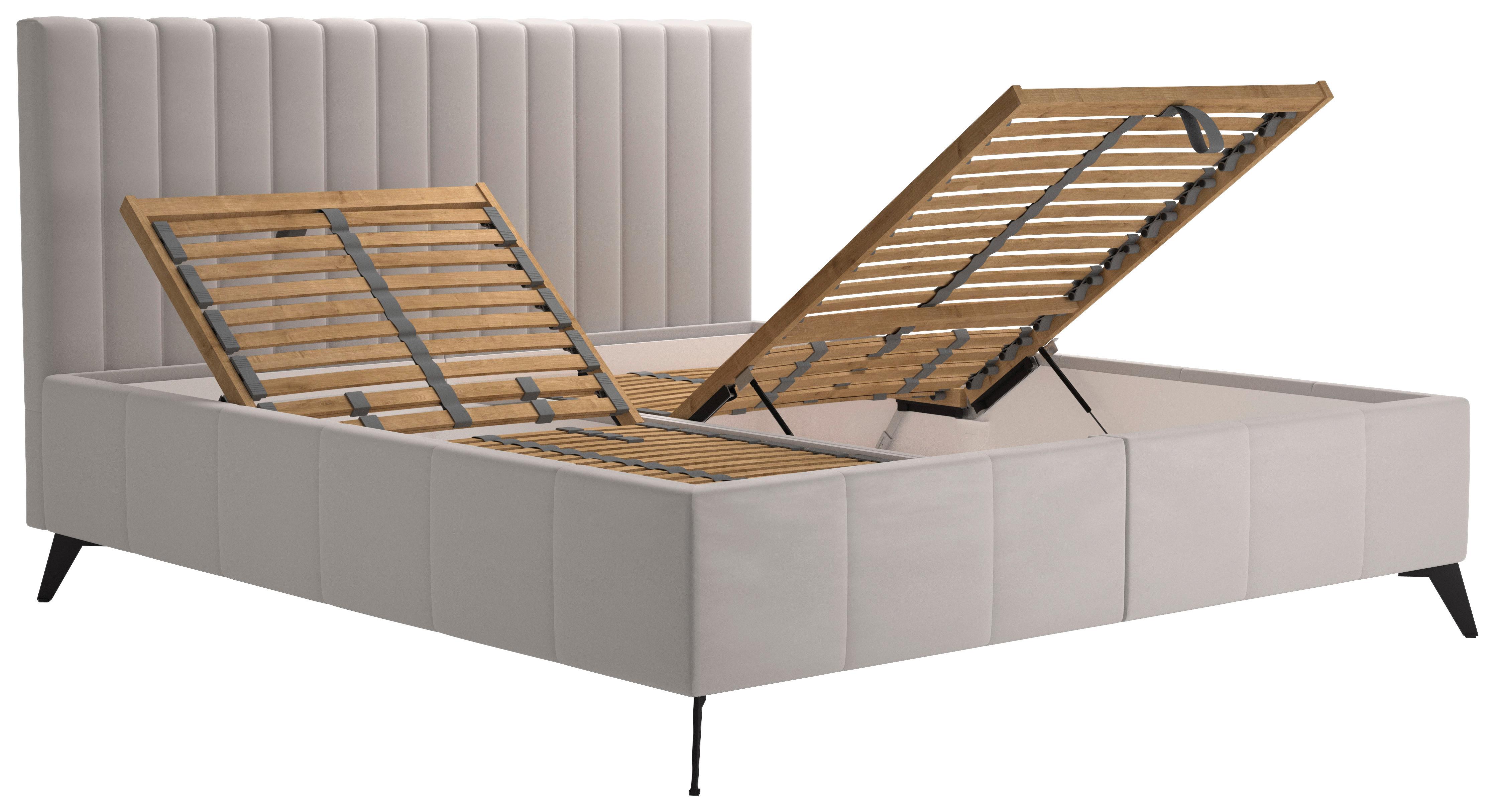 Tapecirani Krevet Vivien 2 - crna/krem, Moderno, drvo/tekstil (180/200cm) - Premium Living