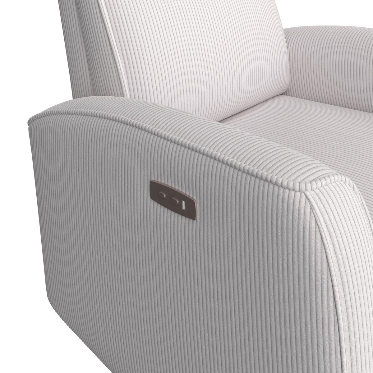 Fotoliu pentru televizor LEON - bej, Basics, plastic/lemn (80/102/96cm) - Ondega
