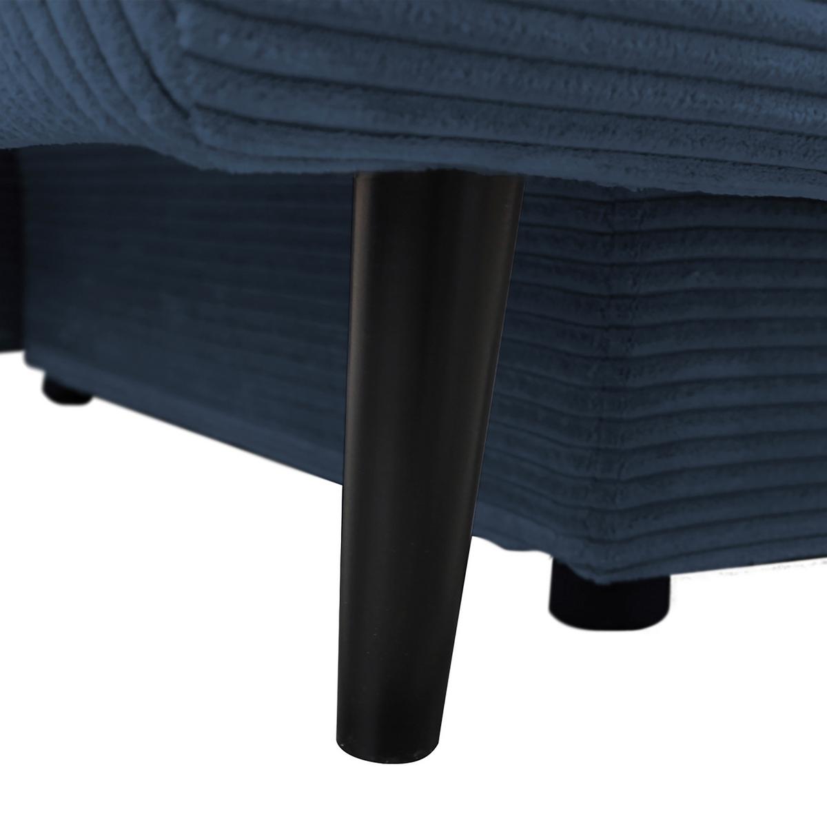Trosjed Na Razvlačenje Fiore - tamno plava/crna, Design, tekstil/drvo (202/85/99cm) - Modern Living